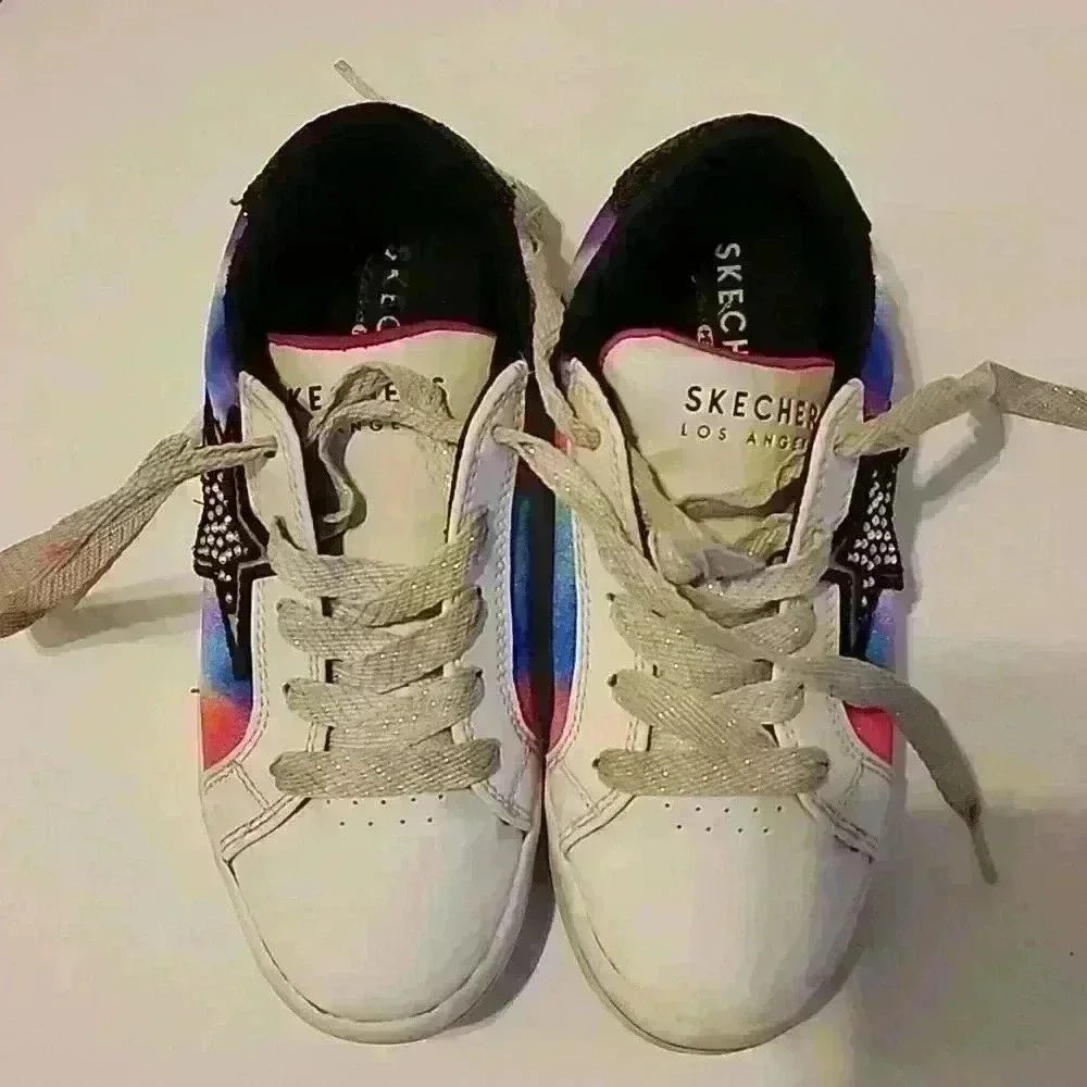 Skechers Girls Hi-Lite Starry Cloud Lace Up Sneakers Shoe Size 13.5